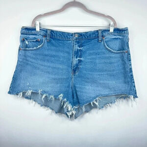 Abercrombie & Fitch 90s Relaxed Cutoff Short High Rise Frayed Size 35/20